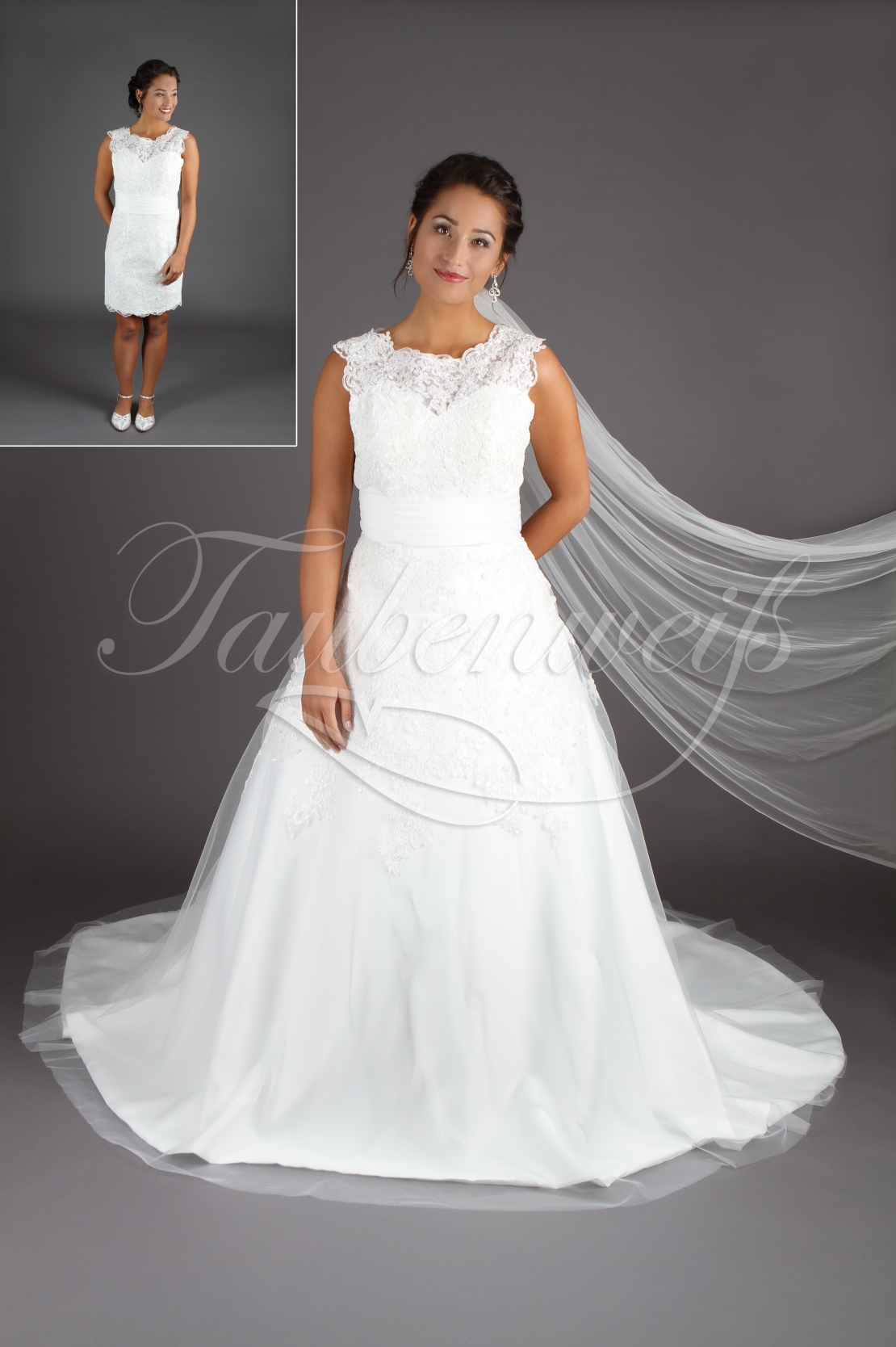 Brautkleid TW0180B 2 in 1 Mit Abnehmbarem Rock