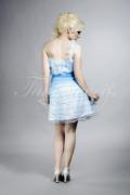 Abendkleid TW0002A - Abendkleid hellblau Organza Blüten Perlen Farbverlauf 3