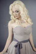 Abendkleid TW0014A - Abendkleid kurz malve Herzausschnitt Taillenband Brautjungfernkleid 2