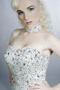 Abendkleid TW0021A - Abendkleid mini bling bling Strass Gllitzer Herzausschnitt 2