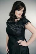 Abendkleid TW0024A - Abendkleid Übergröße Plus XXL Große Größe Taft schwarz kurz 2