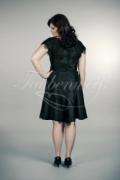 Abendkleid TW0024A - Abendkleid Übergröße Plus XXL Große Größe Taft schwarz kurz 3