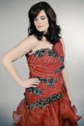 Abendkleid TW0027A - Abendkleid Übergröße Plus XXL Große Größe rot-braun Rüschen 2
