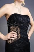 Abendkleid TW0032A - Abendkleid Spitze schwarz transparent durchsichtig sexy trägerlos 2
