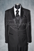 Anzug TW0002AN - Bräutigam schwarz 2reihig Mischgewebe Wolle Polyester 1