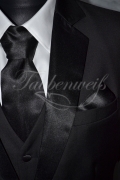 Anzug TW0002AN - Bräutigam schwarz 2reihig Mischgewebe Wolle Polyester 3