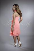 Brautjungfernkleid TWCL01 - Brautjungfernkleid hummer knielang Chiffon Blume 3