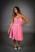 Brautjungfernkleid TWSP05 - Brautjungfernkleid pink trägerlos Herzausschnitt 1