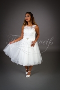 Brautkleid TW0028B - kurz voluminös Tüll Spitze Perlen Standesamt Vintage 1