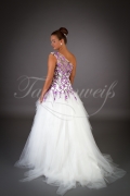 Brautkleid TW0044B - modern A-Linie Tüll Fransen lila Applikationen ein Träger 3