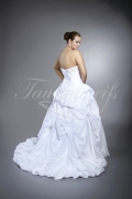 Brautkleid TW0046B - A-Linie Taft Spitze silberne Pailletten Schleppe Schnürung 3