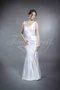 Brautkleid TW0084B - Meerjungfrau Satin Blüten Perlen rückenfrei sexy verführerisch 1