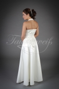 Brautkleid TW0098B - A-Linie Satin Stickereien Neckholder ohne Schleppe Knöpfe 3