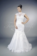 Brautkleid TW0107B - Meerjungfrau Spitze trägerlos Herzausschnitt zweiteilig mit Bolero 1
