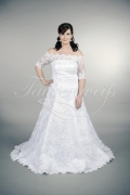 Brautkleid TW0160B - Übergröße Plus XXL Große Größe Spitze 3/4 Arm Carmenausschnitt 1