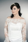 Brautkleid TW0163B - Übergröße Plus XXL Große Größe A-Linie Taft Spitze 2