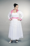 Brautkleid TW0173B - Übergröße Plus XXL Große Größe Chiffon pink Bolero 1