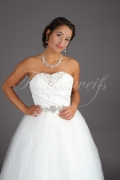 Brautkleid TW0181B - Glitzertüll Perlen Pailletten Prinzessinnenstil ohne Schleppe 2