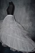 Reifrock R0005 - Reifrock Petticoat zwei Reifen elastischer Bund A-Linie mit Schleppe 2