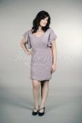 Abendkleid TW0025A - Abendkleid Übergröße Plus XXL Große Größe Chiffon kurz malve 1