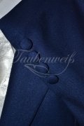 Anzug TW0006AN - Bräutigam Gehrock royalblau elfenbein einreihig Mischgewebe Wolle Polyester 4