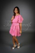 Brautjungfernkleid TWSP02 - Brautjungfernkleid pink mini Glockenärmel Chiffon 1
