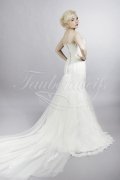 Brautkleid TW0152B - Trompete edle Venedig Spitze Tüll abnehmbare Schleppe 3