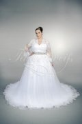 Brautkleid TW0154B - Übergröße Plus XXL Große Größe Tüll Organza Spitze Strass 1