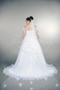 Brautkleid TW0162B - Übergröße Plus XXL Große Größe A-Linie Organza Spitze Langarm 3