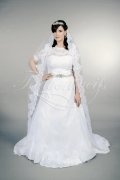 Brautkleid TW0169B - Übergröße Plus XXL Große Größe Spitze Organza Strass A-Linie 1