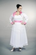 Brautkleid TW0173B - Übergröße Plus XXL Große Größe Chiffon pink Bolero 1