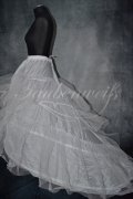 Reifrock R0005 - Reifrock Petticoat zwei Reifen elastischer Bund A-Linie mit Schleppe 2