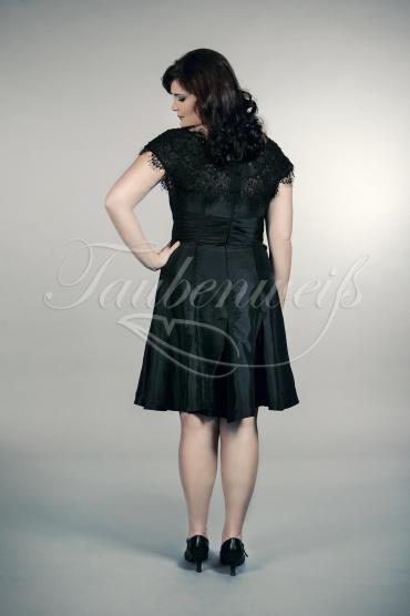 Abendkleid TW0024A - Abendkleid Übergröße Plus XXL Große Größe Taft schwarz kurz 3