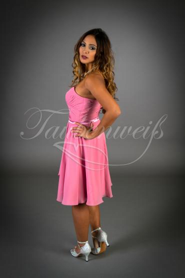 Brautjungfernkleid TWSP05 - Brautjungfernkleid pink trägerlos Herzausschnitt 3