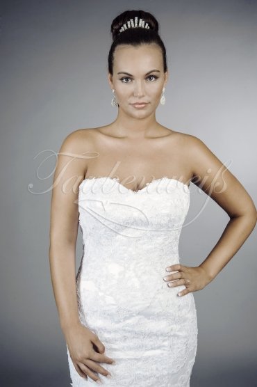 Brautkleid TW0107B - Meerjungfrau Spitze trägerlos Herzausschnitt zweiteilig mit Bolero 2