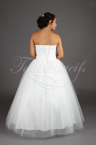 Brautkleid TW0114B - Prinzessin Tüll Glitzer Strass ohne Schleppe 3