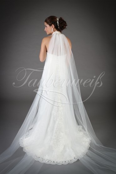 Brautkleid TW0130B - Mermaid Meerjungfrau Spitze Perlen Nackenschleier 3