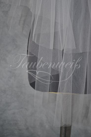 Brautschleier S0003 - Brautschleier aus weichem Tüll zweilagig mit Kamm 2