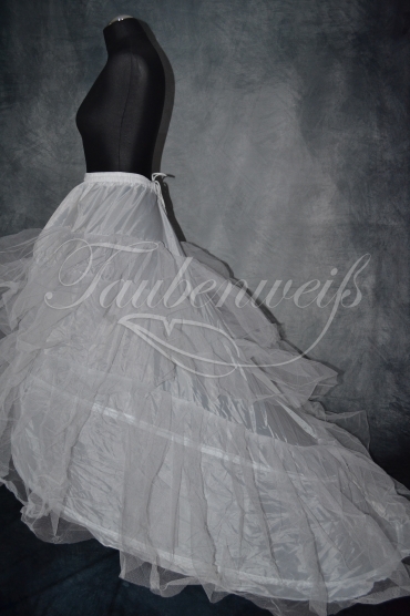Reifrock R0005 - Reifrock Petticoat zwei Reifen elastischer Bund A-Linie mit Schleppe 2