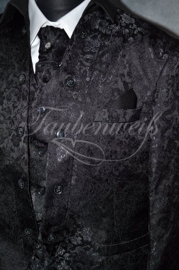 Anzug TW0001AN - Bräutigam schwarz 2reihig Mischgewebe Wolle Polyester 2