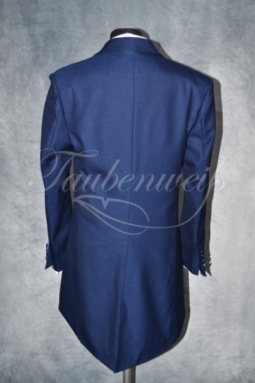 Anzug TW0006AN - Bräutigam Gehrock royalblau elfenbein einreihig Mischgewebe Wolle Polyester 5