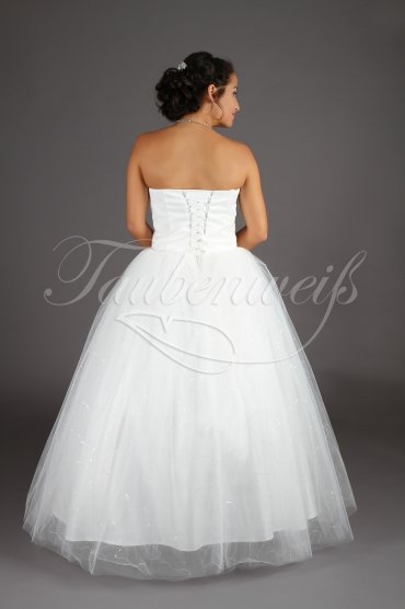 Brautkleid TW0114B - Prinzessin Tüll Glitzer Strass ohne Schleppe 3