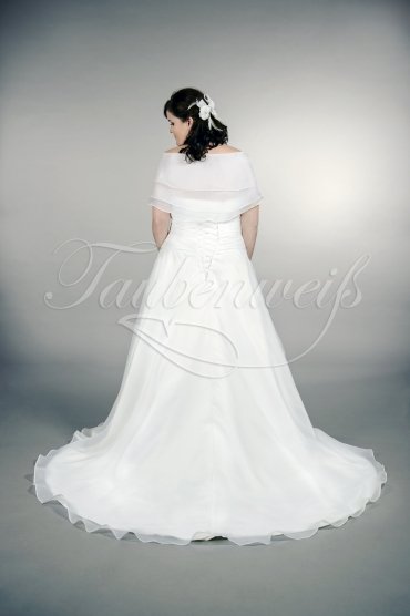 Brautkleid TW0164B - Übergröße Plus XXL Große Größe Organza schlicht A-Linie 3