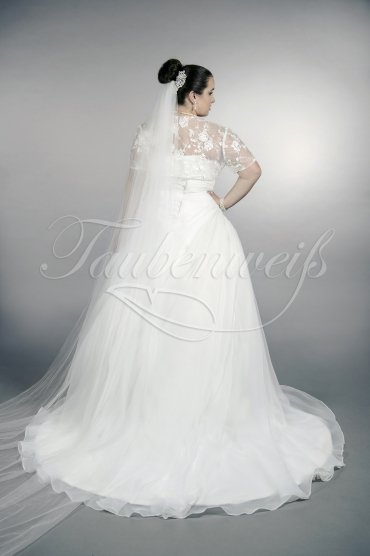 Brautkleid TW0167B - Übergröße Plus XXL Große Größe A-Linie Organza Spitze Bolero 3