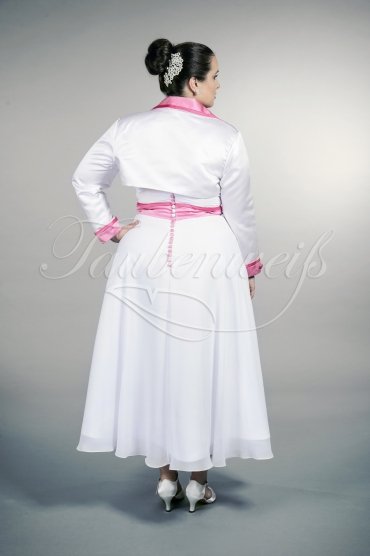 Brautkleid TW0173B - Übergröße Plus XXL Große Größe Chiffon pink Bolero 3