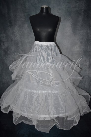 Reifrock R0005 - Reifrock Petticoat zwei Reifen elastischer Bund A-Linie mit Schleppe