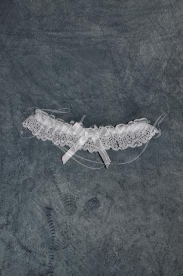 Strumpfband G0002 - Strumpfband G0002 für die Braut weiß mit Schleife