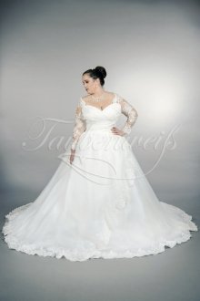 Brautkleid TW0157B - Übergröße Plus XXL Große Größe Spitze Prinzessin Langarm
